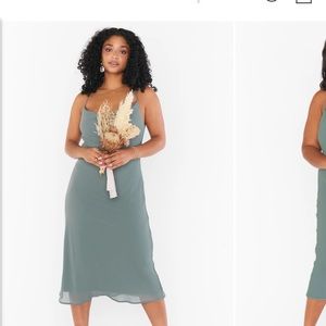 Show Me Your MuMu Bridesmaid Dress- Verona in Deep Sage size small